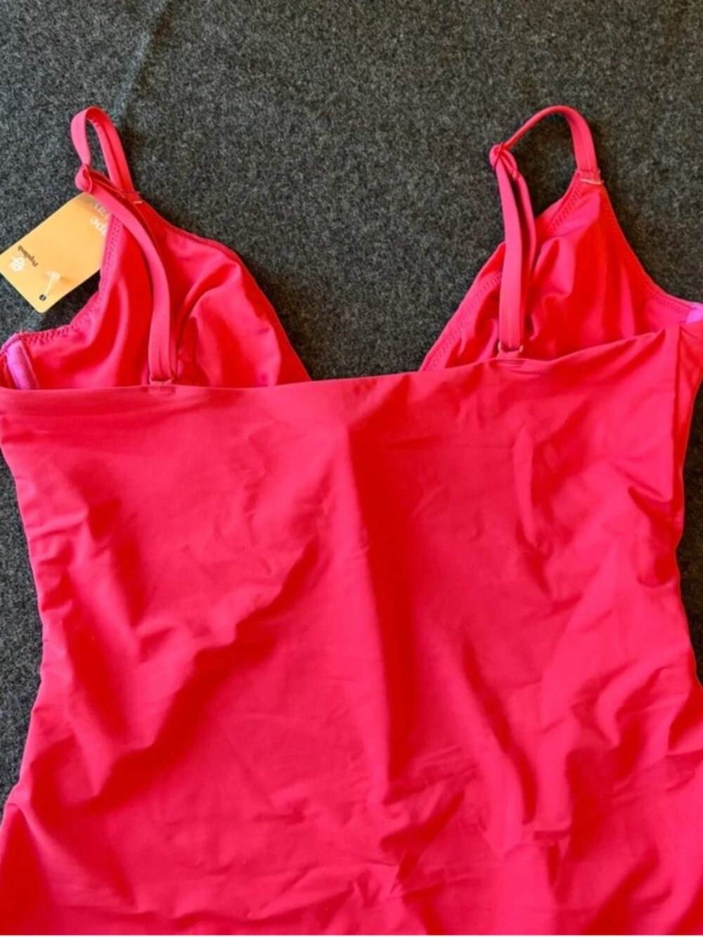 Popilush Shapewear Plunging V Slimming One-Piece Swimsuit Large Pink V-Neck - Picture 6 of 13